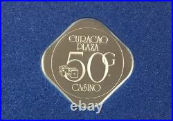 Franklin Mint Curacao Plaza Netherlands Silver Gaming Coin Token 50 gulden