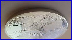 GIANT SOLID FINE SILVER 10 Oz. 999 COIN VERY RARE Republic of Congo African Lion