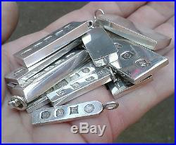 Good Selection Of 11 Clean Solid Silver Vintage Ingots, 231.6 Grams