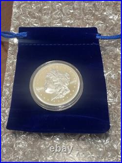 GSM Morgan Silver Round 1oz Troy. 999 Fine Solid Silver USA IN CAP & GIFT POUCH