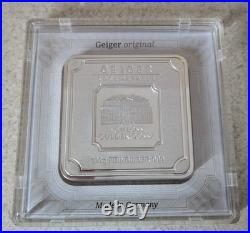 Geiger 100g Silver Bar Square. 999 Sealed Security Line