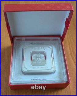 Geiger 100g Silver Bar Square. 999 Sealed Security Line