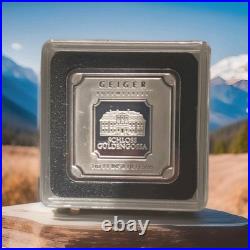 Geiger 1 Oz. 999 Silver Bar In Square Capsule Security Feature Searialized