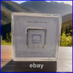 Geiger 1 Oz. 999 Silver Bar In Square Essay Security Feature Searialized