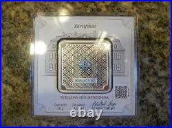 Geiger 50 Gram Silver Square Bar. 999 Fine Silver Encapsulated / #bv624110