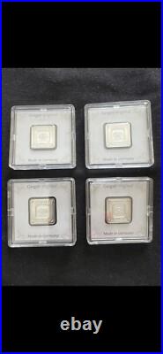 Geiger 5g. 999 Solid Silver Bars X4