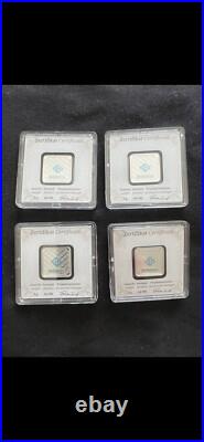 Geiger 5g. 999 Solid Silver Bars X4