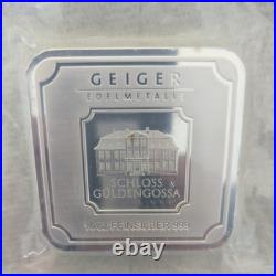 Geiger Edelmetalle 10 oz. 999 Fine Silver Bar Square Sealed
