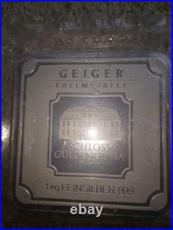 Geiger Edelmetalle 1 Kilo. 999 Silver Bar Square Design 1kg Geiger Edelmetalle 1 Kilo. 999 Silver Bar Square Design 1kg