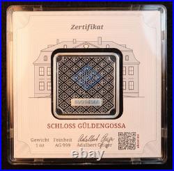 Geiger Edelmetalle 1 Oz. Silver Bar -Sealed Square Assay, Premium German Silver