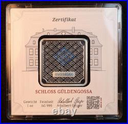 Geiger Edelmetalle 1 Oz. Silver Bar -Sealed Square Assay, Premium German Silver