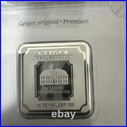 Geiger Edelmetalle 1 oz. 999 Fine Silver Original Square in Assay