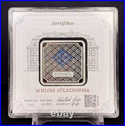 Geiger Edelmetalle 1 oz. 999 Fine Silver Original Square in Assay