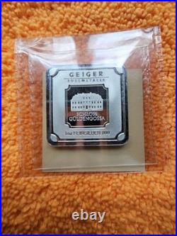 Geiger Edelmetalle 1 oz. 999 Fine Silver Square Bar Schloss Guldengossa # 4