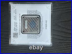 Geiger Edelmetalle 1oz 999 Silver Square Bar Schloss Güldengossa in Assay Card