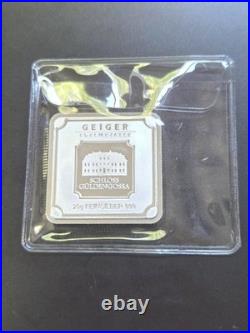Geiger Edelmetalle 20g. 999 Fine Silver Square Bar Schloss Guldengossa LEV BU Geiger Edelmetalle 20g. 999 Fine Silver Square Bar Schloss Guldengossa LEV BU