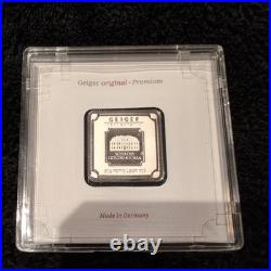 Geiger Edelmetalle 20g 999 Fine Silver Square Bar in Assay Capsule