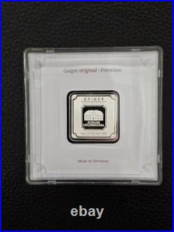 Geiger Edelmetalle 20g 999 Fine Silver Square Bar in Assay Capsule