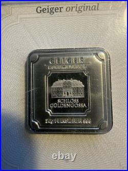 Geiger Edelmetalle 20g 999 Fine Silver Square Bar in Assay Capsule