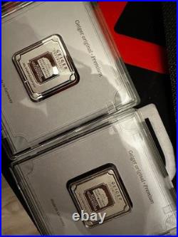 Geiger Edelmetalle 20g 999 Fine Silver Square Bar with Plastic Assay Capsules