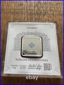 Geiger Edelmetalle 20g 999 Fine Silver Square Bar with Plastic Assay Capsules Geiger Edelmetalle 20g 999 Fine Silver Square Bar with Plastic Assay Capsules