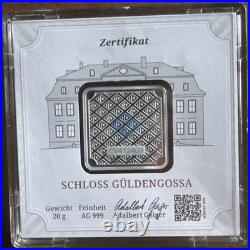Geiger Edelmetalle 20g AG 999 Fine Silver Square Bar with Plastic Assay Capsules