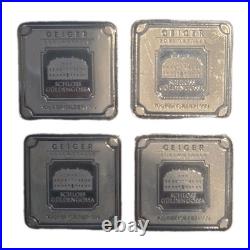 Geiger Edelmetalle 4x 10 gram Silver Square. 999 Bullion