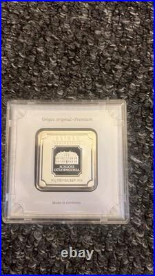 Geiger Edelmetalle 50g. 999 Fine Silver Square Bar Original Assay Capsule
