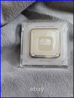 Geiger Edelmetalle Fine Silver Square Bar 100g Plastic Case