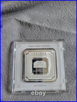 Geiger Edelmetalle Fine Silver Square Bar 100g Plastic Case