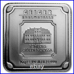 Geiger Edelmetalle Original 10 Gram Silver Square In Capsule