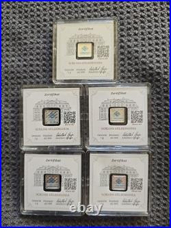 Geiger Edelmetalle Original 5x1 Gram Silver Square In Capsule Assay 1g Premium Geiger Edelmetalle Original 5x1 Gram Silver Square In Capsule Assay 1g Premium