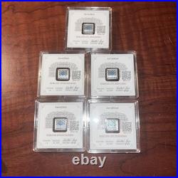 Geiger Edelmetalle Original 5x1 Gram Silver Square In Capsule Assay 1g Premium