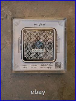 Geiger Edelmetalle Premium 100 Grams 9999 Fine Silver Square Bar Sealed