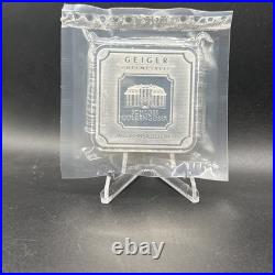 Geiger Edelmetalle Premium Square 10 Oz. 999 Fine Silver Bar Sealed with COA Geiger Edelmetalle Premium Square 10 Oz. 999 Fine Silver Bar Sealed with COA