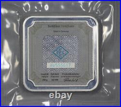 Geiger Edelmetalle Schloss Guldengossa 250g. 999 Fine Silver Square Bar Sealed Geiger Edelmetalle Schloss Guldengossa 250g. 999 Fine Silver Square Bar Sealed