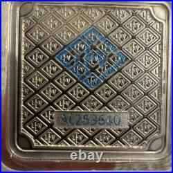 Geiger Edelmetalle Silver Bar 1oz Square in Plastic Assay Capsule Some Toning