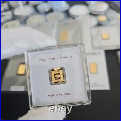 Geiger Original 1g Gold Bar 999.9 Fine Gold Secure Square Assay Capsule Geiger Original 1g Gold Bar 999.9 Fine Gold Secure Square Assay Capsule