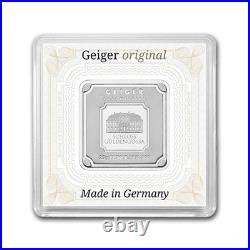 Geiger Original 20g Silver Bar. 999 Square in Capsule. BU