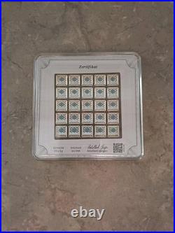 Geiger Original 25 x 1 Gram. 999 Silver Bars with Serial Original Square Assay