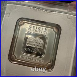 Geiger Original 50 Grams 999 Fine Silver Square Bar in Security Case AV447122