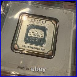 Geiger Original 50 Grams 999 Fine Silver Square Bar in Security Case AV447122
