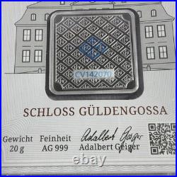 Geiger Original PREMIUM 20g Silver Bar. 999 Assay Serial #CV142070