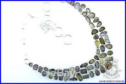 Genuine Fine Graded Afghan Chrome Tourmaline 925 Solid Silver Necklace