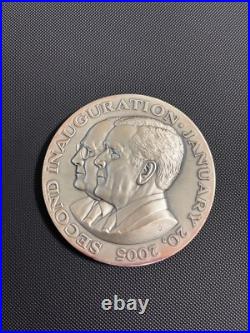 George Bush/VP Richard Cheney 2nd Inauguration Solid. 999 fs silver 190 grams
