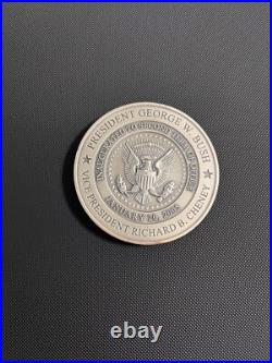 George Bush/VP Richard Cheney 2nd Inauguration Solid. 999 fs silver 190 grams