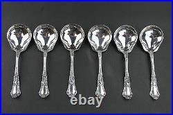 Gorham Boronial, Old Sterling Silver Ice Cream Spoons 6 Pcs