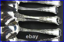 Gorham Boronial, Old Sterling Silver Ice Cream Spoons 6 Pcs