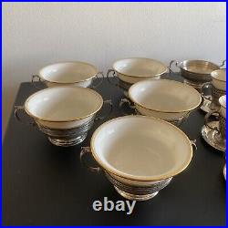 Gorham Sterling Silver Bouillon Cup Lenox Porcelain Edgeworth 763g Demitasse Tea