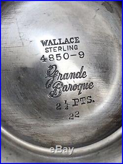 Grande Baroque by Wallace 4 Piece Estate Solid Sterling Silver Tea Set 81.6 oz